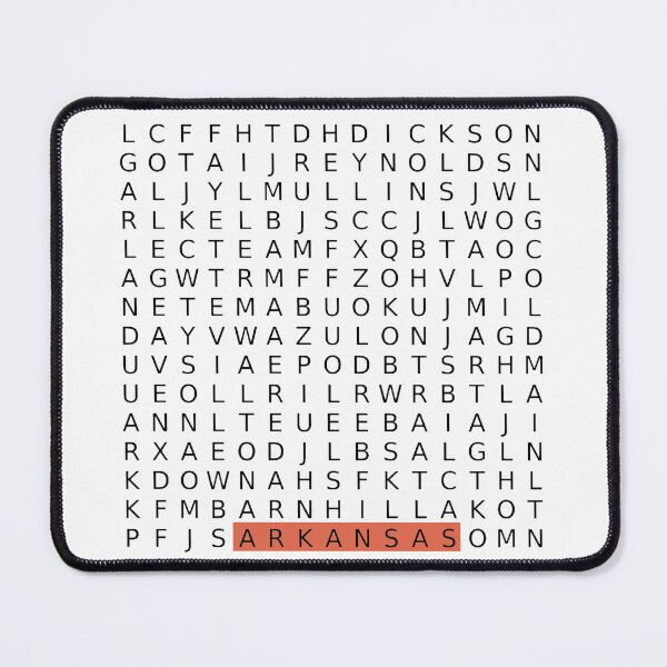 Item preview, Fayetteville Arkansas Word Search designed and sold by Pink Ribbon.