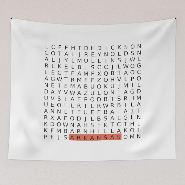 Item preview, Fayetteville Arkansas Word Search designed and sold by Pink Ribbon.