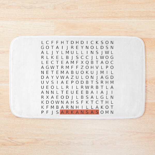 Item preview, Fayetteville Arkansas Word Search designed and sold by Pink Ribbon.