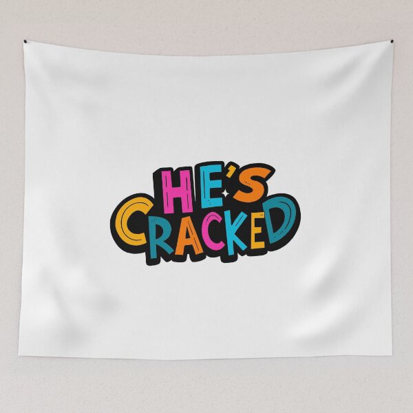 Item preview, He's Cracked – Bold and Relatable Gen Alpha Merch Gifts designed and sold by FunnehGacha.