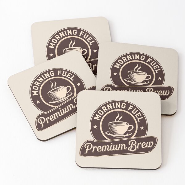 Item preview, Vintage Coffee Logo – Morning Fuel Premium Brew designed and sold by REBELIUM.