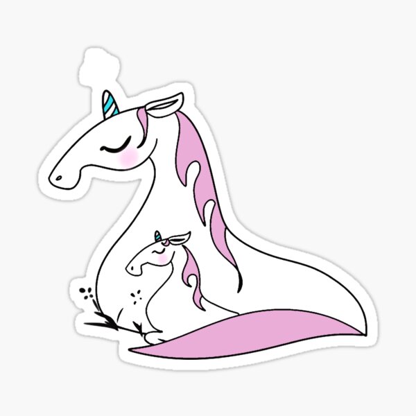 Artikel-Vorschau von Magische Einhorn Mama und Baby, designt und verkauft von CloverPullOver.