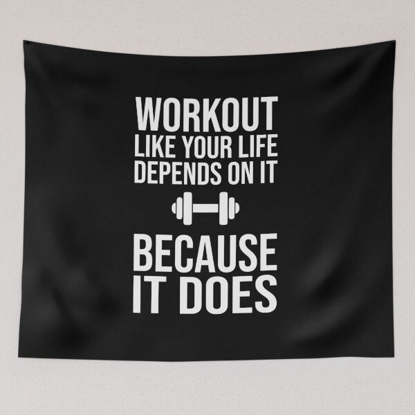 Item preview, Workout Like Your Life Depends On It, Gym Motivational designed and sold by chantastical.