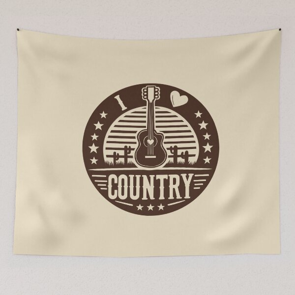 Item preview, I Love Country Music – Western Charm Logo designed and sold by FunnehGacha.