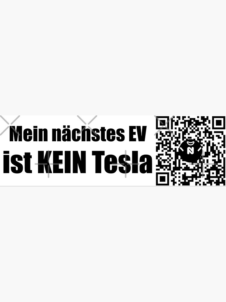 Thumbnail 3 of 3, Sticker, Mein nächstes EV ist KEIN Tesla - Small Print designed and sold by Nicos-NovelTs.