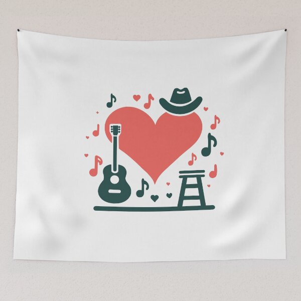 Item preview, Love Country Music – Western Charm Logo designed and sold by FunnehGacha.