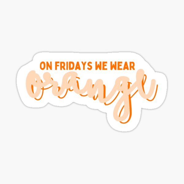 Solid Orange Friday Sticker