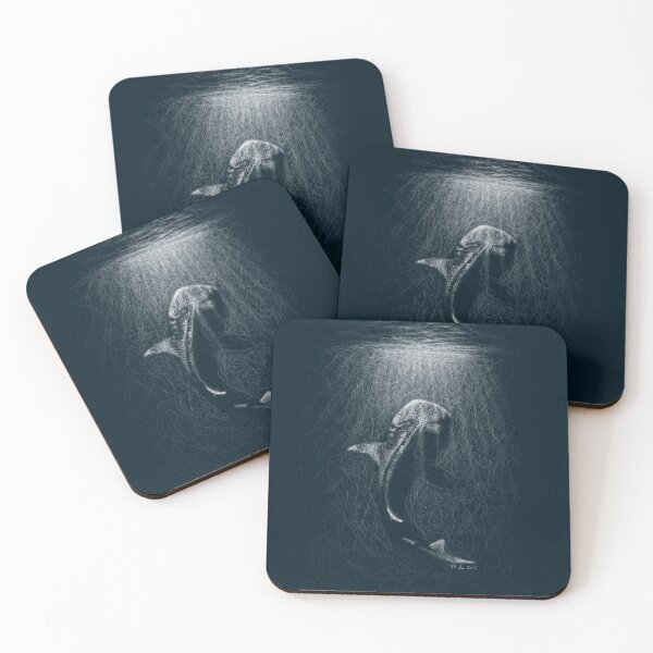 Item preview, Abyssal Whale Shark Descent: Deep Sea Scribble Art designed and sold by DeeplyShallow Art.