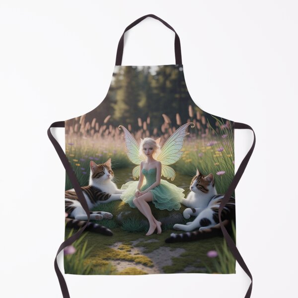 Item preview, Playful Cats and Faerie in Sunlit Meadow designed and sold by AnimalAirtistry.