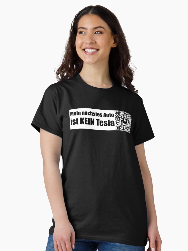 Thumbnail 2 of 7, Classic T-Shirt, Mein nächstes Auto ist KEIN Tesla - Large Print designed and sold by Nicos-NovelTs.
