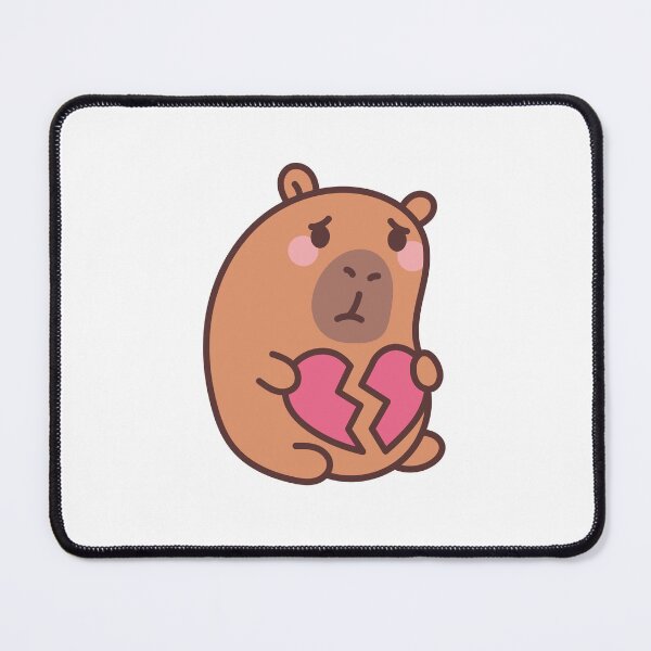 Item preview, Broken Heart Capybara: Kawaii Sad Capybara Design with Broken Heart for a Touch of Melancholy designed and sold by Polarisofficial.