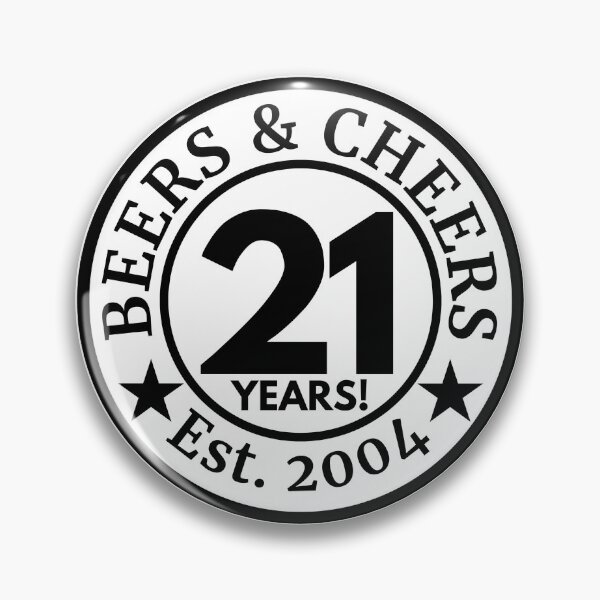 Item preview, Beers and Cheers 21 | 21st Birthday Celebration | Vintage 2004 Anniversary Design designed and sold by highflycrafts.