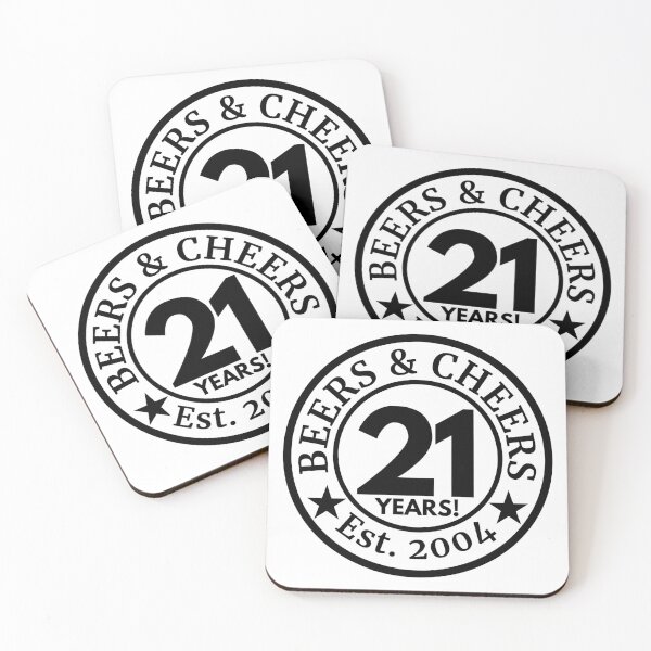Item preview, Beers and Cheers 21 | 21st Birthday Celebration | Vintage 2004 Anniversary Design designed and sold by highflycrafts.