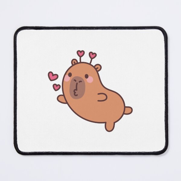 Item preview, Capybara Love Kisses: Kawaii Capybara Design Blowing Heart Kisses for a Romantic Touch designed and sold by Polarisofficial.