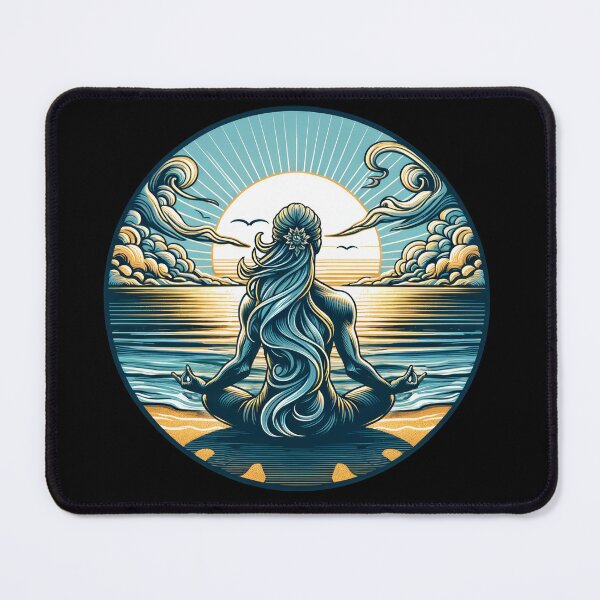 Item preview, Sunset Meditation Women's Tank, Beach Yoga Sleeveless Top, Summer Relaxation Racerback Shirt, Ocean Sunset Graphic Tee, Mindful Sunset Tank designed and sold by CM2P.