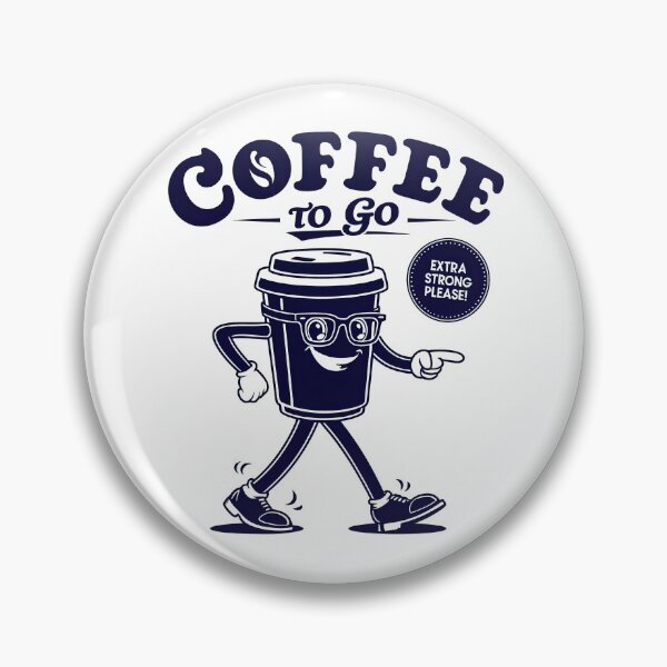 Item preview, Funny Coffee To Go Retro Cartoon Design designed and sold by ApriNoeScor.