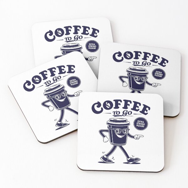 Item preview, Funny Coffee To Go Retro Cartoon Design designed and sold by ApriNoeScor.