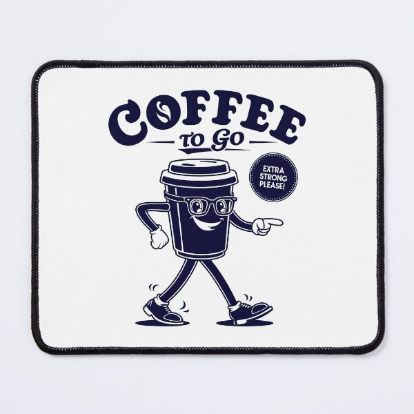 Item preview, Funny Coffee To Go Retro Cartoon Design designed and sold by ApriNoeScor.