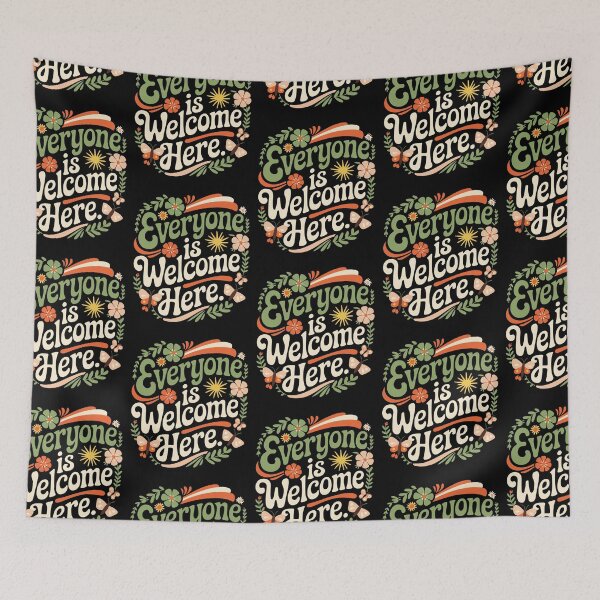 Item preview, Everyone Is Welcome Retro Floral designed and sold by Taans-Creation.