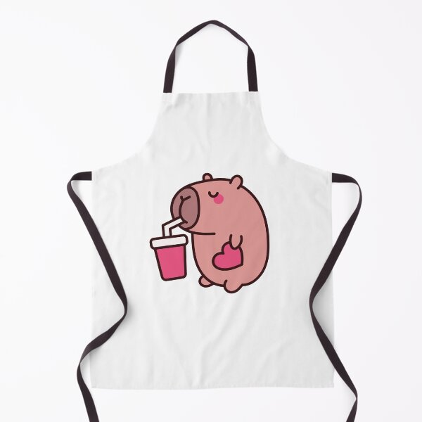 Item preview, Refreshing Capybara Love: Kawaii Design of a Capybara Drinking Soda with a Heart for a Sweet Touch designed and sold by Polarisofficial.