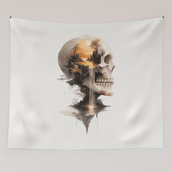 Item preview,  Inner Sanctum: The Skull's Gilded Cascade of Memory designed and sold by bloorose.