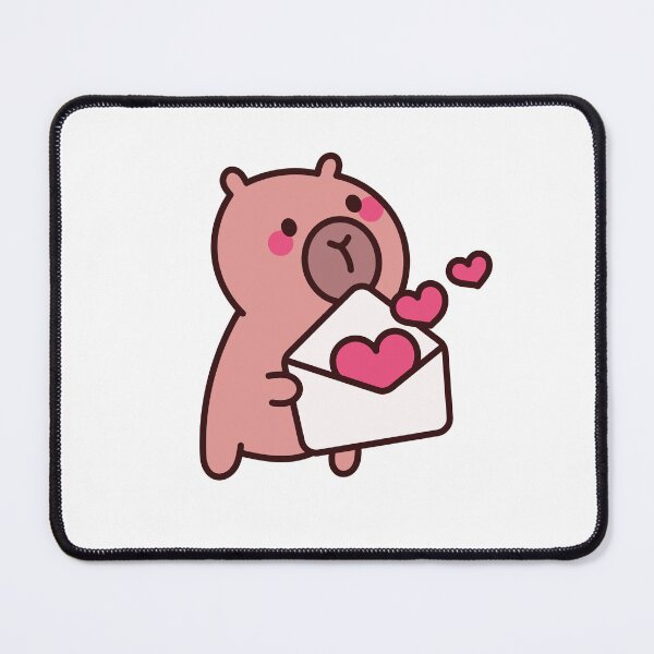 Item preview, Capybara Messenger of Love: Kawaii Capybara Design with Love Letter for a Romantic Touch designed and sold by Polarisofficial.