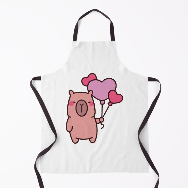 Item preview, Flying Love Capybara: Kawaii Capybara Design with Heart Balloons for a Romantic Touch designed and sold by Polarisofficial.