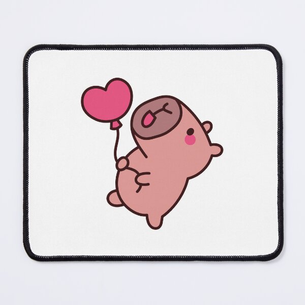 Item preview, Capybara in Love: Kawaii Capybara Design with Heart Balloon designed and sold by Polarisofficial.