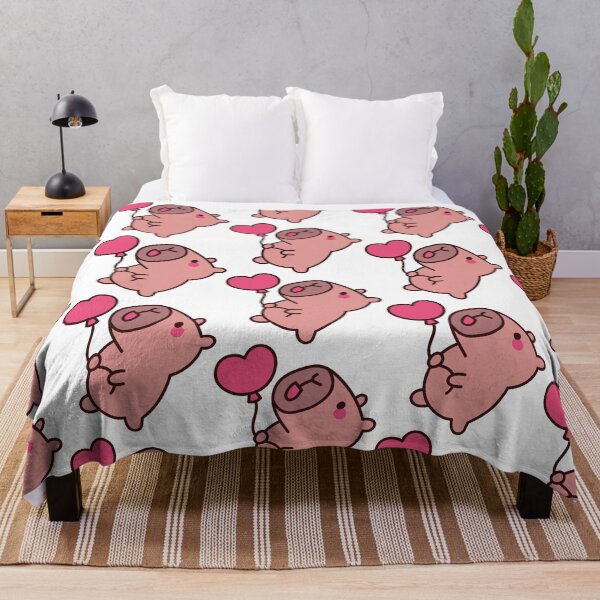 Item preview, Capybara in Love: Kawaii Capybara Design with Heart Balloon designed and sold by Polarisofficial.