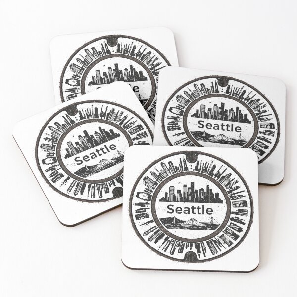 Item preview, Seattle: Round Manhole Cover designed and sold by GraffitiLab.