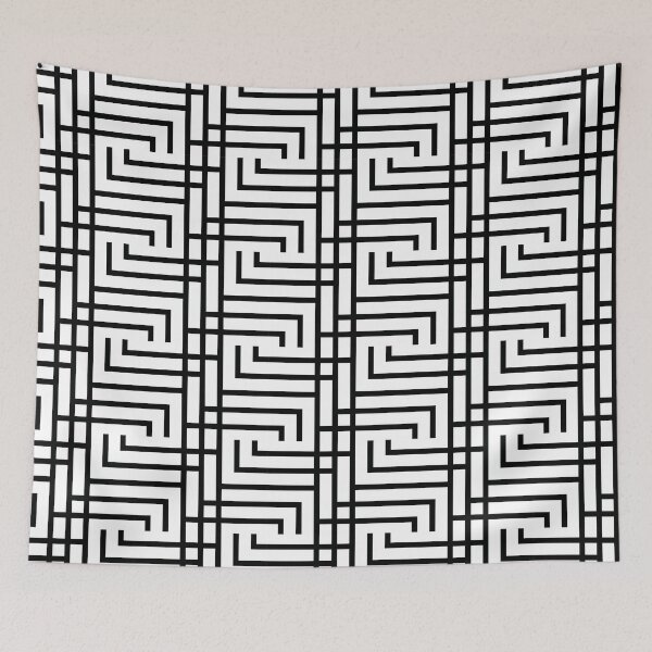 Item preview, Structured Elegance: Neat Black Line Art designed and sold by HebHenderson.