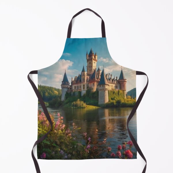 Item preview, Magical Renaissance Castle with Flower Gardens and River View designed and sold by BlareBlare.