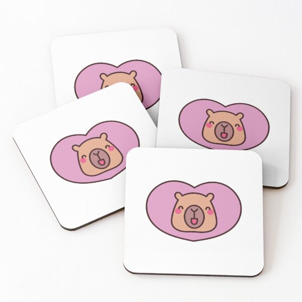Item preview, Affectionate Capybara: Kawaii Capybara Design with a Loving Heart designed and sold by Polarisofficial.