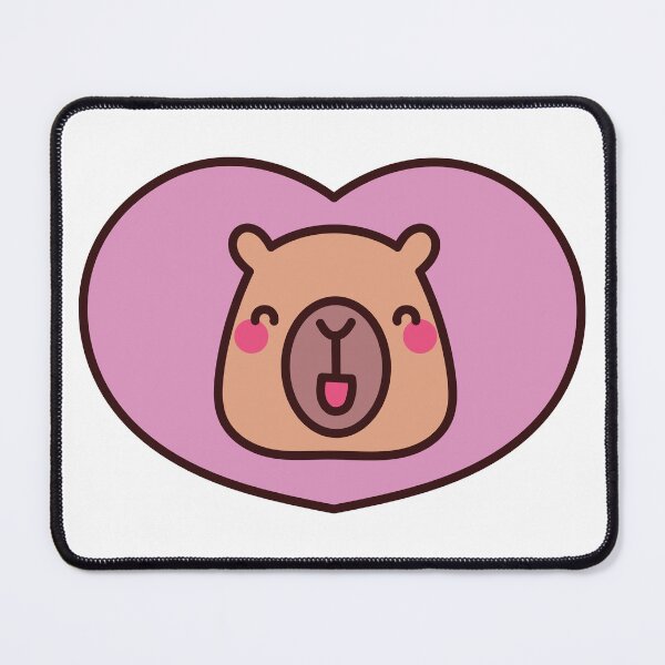 Item preview, Affectionate Capybara: Kawaii Capybara Design with a Loving Heart designed and sold by Polarisofficial.