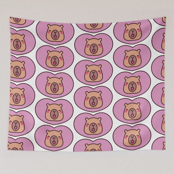 Item preview, Affectionate Capybara: Kawaii Capybara Design with a Loving Heart designed and sold by Polarisofficial.