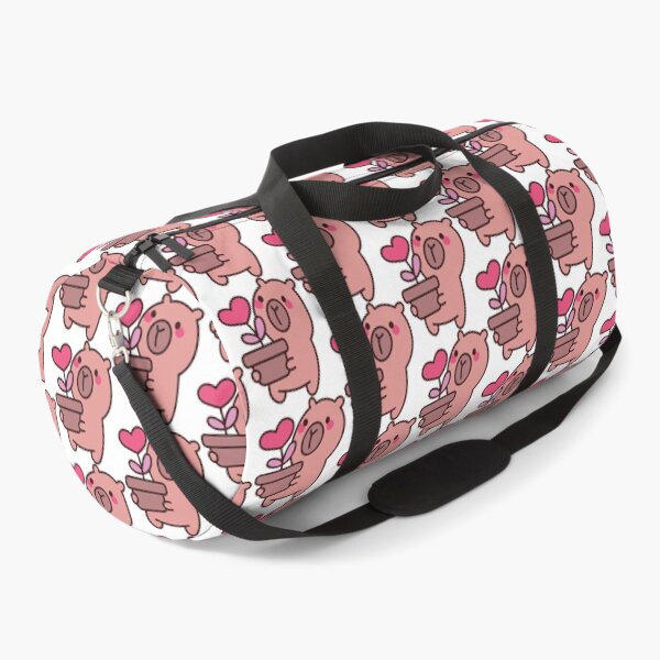 Item preview, Capybara Garden of Love: Kawaii Capybara Design with Heart Plant designed and sold by Polarisofficial.