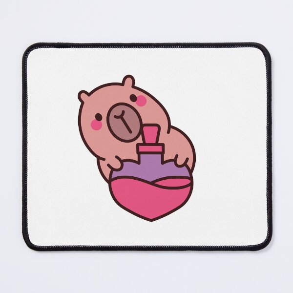 Item preview, Capybara Love Potion: Kawaii Capybara Design with Heart Flask designed and sold by Polarisofficial.
