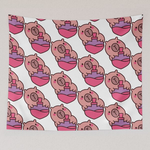 Item preview, Capybara Love Potion: Kawaii Capybara Design with Heart Flask designed and sold by Polarisofficial.