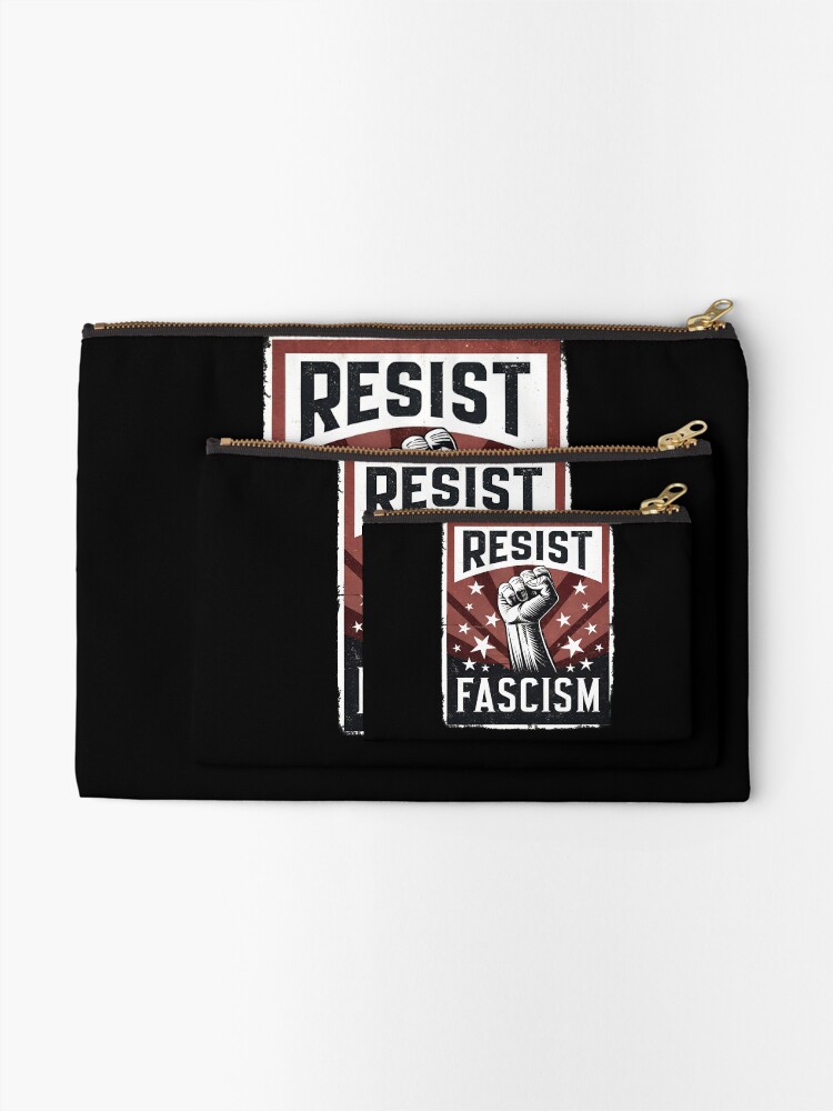Thumbnail 2 of 4, Zipper Pouch, Resist Fascism Gear designed and sold by DynamicDesign.