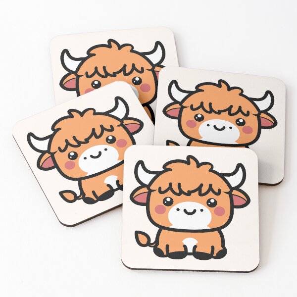 Item preview, Cute Highland Cow with Fluffy Hair designed and sold by theartfulaspie.