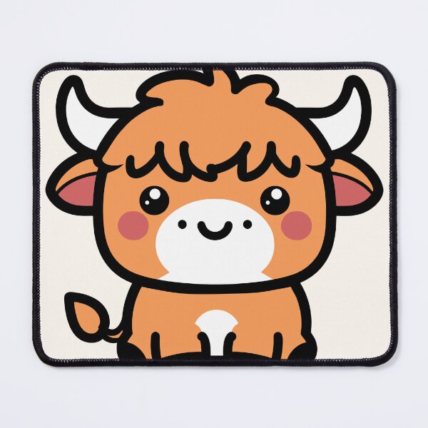 Item preview, Cute Highland Cow with Fluffy Hair designed and sold by theartfulaspie.