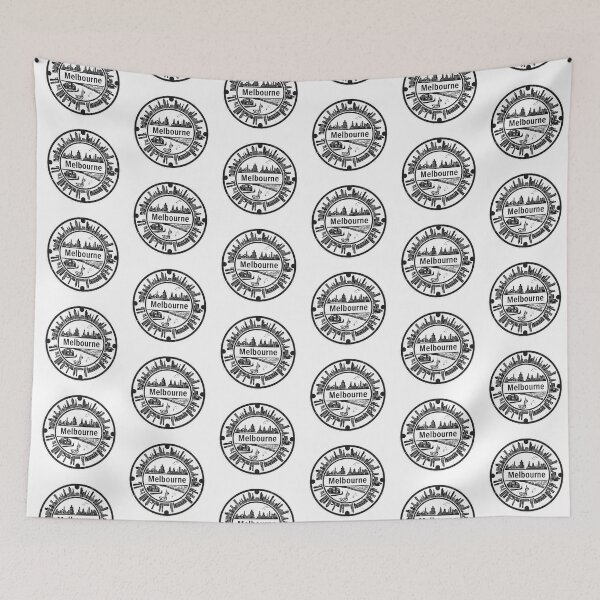 Item preview, Melbourne: Round Manhole Cover designed and sold by GraffitiLab.