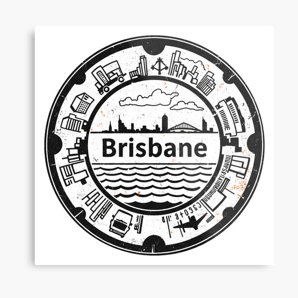 Item preview, Brisbane: Round Manhole Cover designed and sold by GraffitiLab.