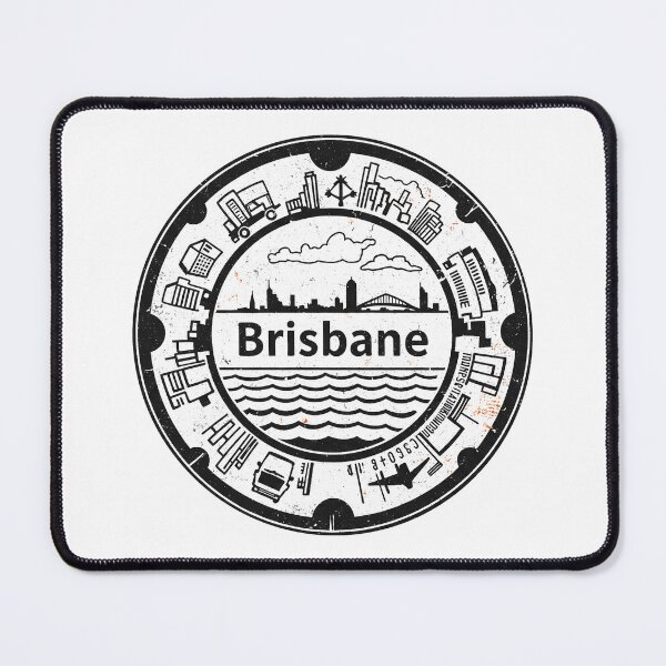 Item preview, Brisbane: Round Manhole Cover designed and sold by GraffitiLab.