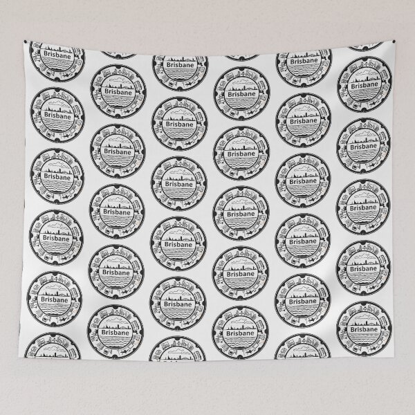 Item preview, Brisbane: Round Manhole Cover designed and sold by GraffitiLab.