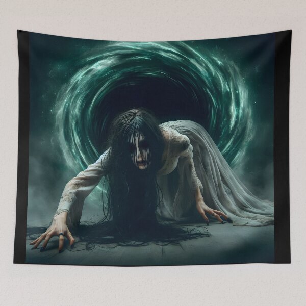 Item preview,  The Wailing Descent – Banshee Emerging from a green portal designed and sold by GothicRubette.