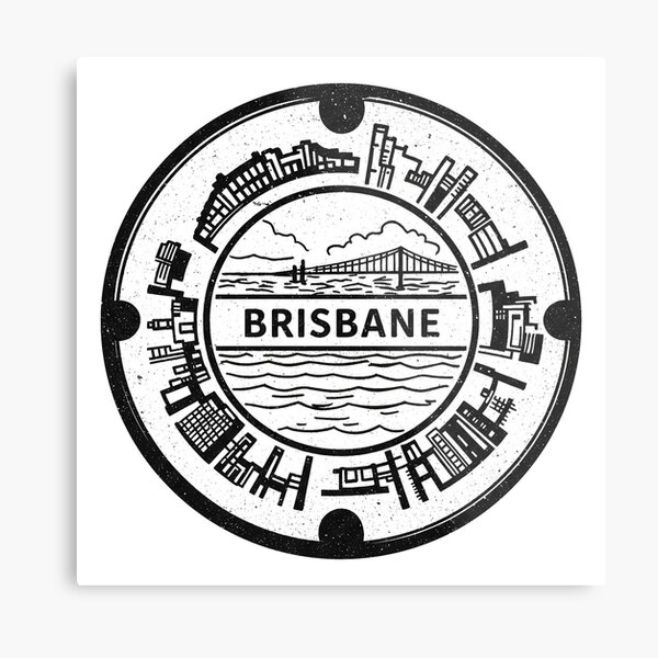 Item preview, Brisbane: Round Manhole Cover designed and sold by GraffitiLab.