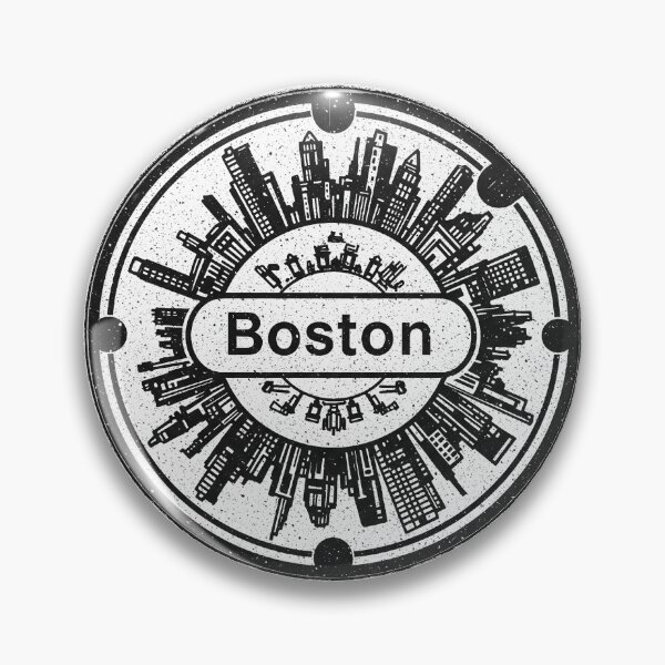 Item preview, Boston: Round Manhole Cover designed and sold by GraffitiLab.