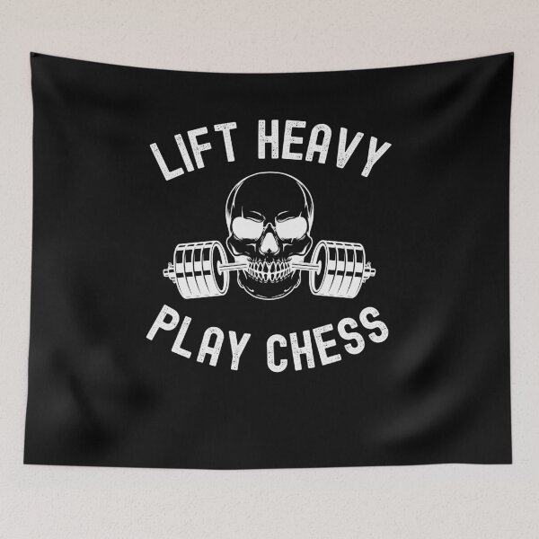 Item preview, Lift Heavy Play Chess Weightlifter funny gym skeleton designed and sold by snowry.
