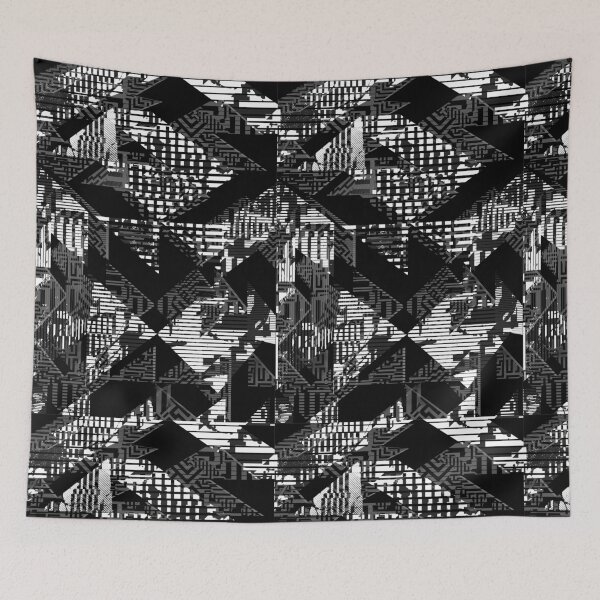 Item preview, Pattern Abstract black and white geometric designed and sold by BeebooDesign.